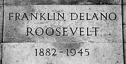 Lettering for the Roosevelt Memorial, London