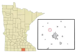 Location of Manchester, Minnesota