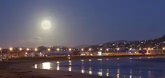 Full moon over the bay