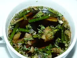 Goose soup with root vegetables