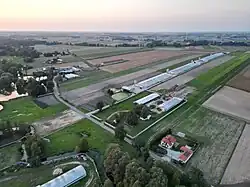 Gać Pawęzowa from an aerial view