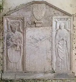 Tomb slabs in the counterfacade