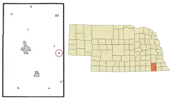 Location of Virginia, Nebraska