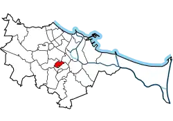 Location of Suchanino within Gdańsk