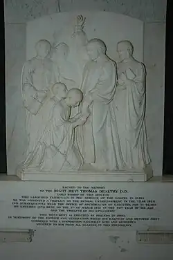 Thomas Dealtry Memorial at the St. George's Cathedral, Madras