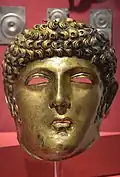 Helmet. Gold; Roman.