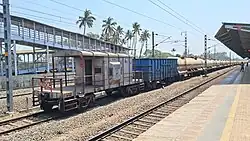 Goods Train halted at Vangaon Station.