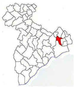 Location in Giurgiu County