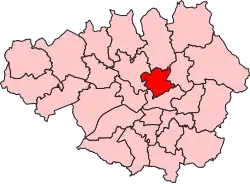 Boundary of Blackley and Middleton South in Greater Manchester