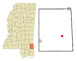 Location of Leakesville, Mississippi