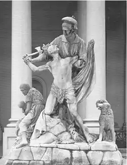 The Rescue statue which was on the right side of the East facade of the Capital