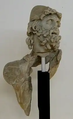 Ulysses' head and upper body from the Polyphemus group, original as reconstructed