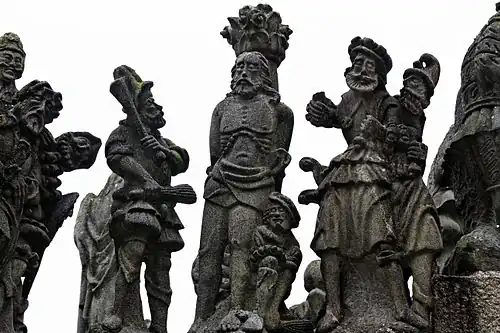 Jesus is tied to a column and mocked and ridiculed.