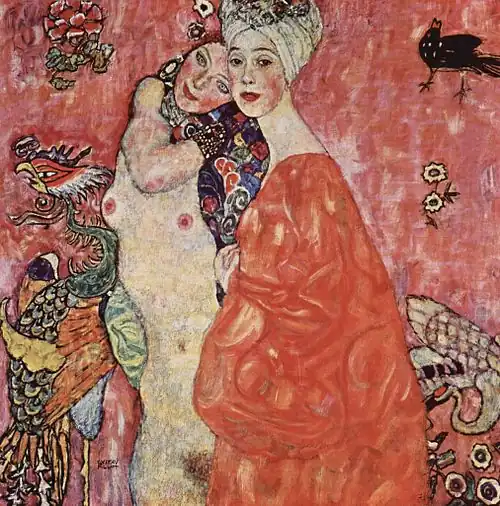 Girlfriends or Two Women Friends, 1916–17, Galerie Welz. Destroyed 1945