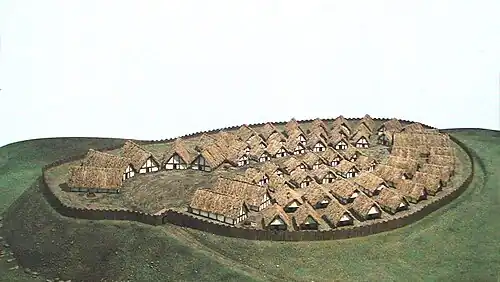 Hünenburg bei Watenstedt, Germany, central settlement reconstruction,  1000 BC.