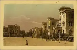 Historic boulevard in Heliopolis showing colonial-era urban planning