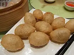Deep-fried glutinous rice ball dumplings