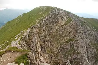 Ciemniak viewed from above Mułowa Pass