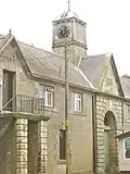 Haggerston Castle. Stable Block with clock tower.