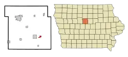 Location of Ellsworth, Iowa