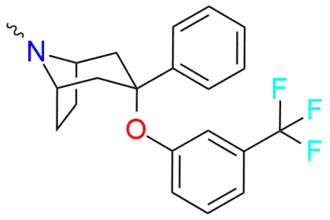 Fluoxetine homologue,[30] also: Hanna et al. (2007)[31] cf. the paroxetine homologue PTs