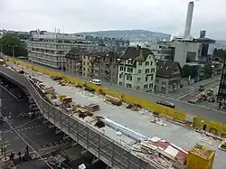 Hardbrücke during its 2010 refurbishment