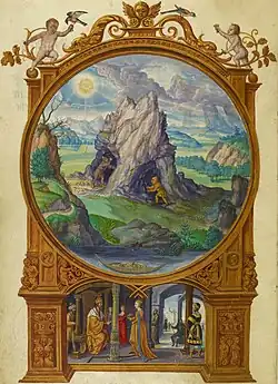 First Parable: alchemists quarry into a rock in nature.