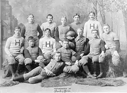1880 Harvard Rugby Football team, which played using rugby union rules