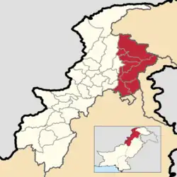 Constituent parts of the Hazara Division of Pakistan