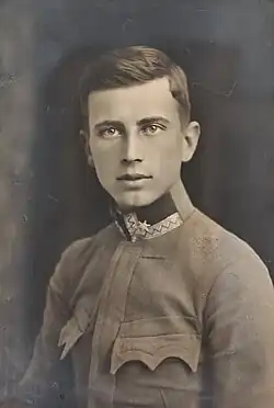 1918, in the uniform of the Tyrolean Kaiserjäger