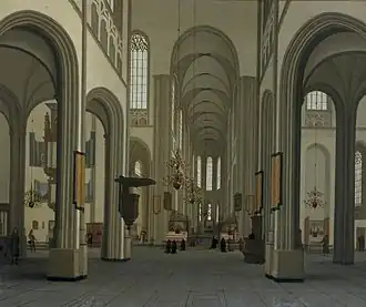 Interior view by Hendrick van Vliet, 1674 (the year of the storm)