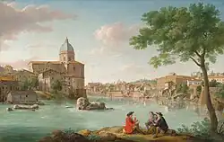 San Giovanni dei Fiorentini; likely 1723, oil on canvas, 45.8 x 71&nbsp;cm.