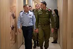 Tomer Bar (left), IAF Commander and Herzi Halevi (right), IDF Chief of General Staff, during the strikes
