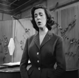 Paerl during a television broadcast in 1956