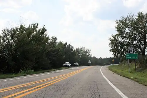 Eastern terminus north of Waldron