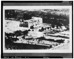 Mission San Cosme y Damián del Tucsón seen from Sentinel Peak, 1880