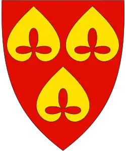 Coat of arms of Hof Municipality (1992-2017)