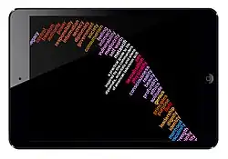 Home screen of Metascifi, iOS app, London UK, 2014