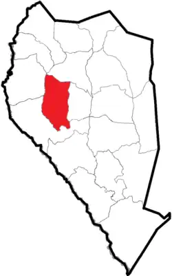 Location of Honeycutt Township within Sampson County