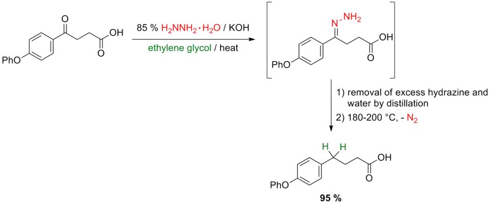 Scheme 5. Huang Minlon modification