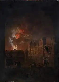 The Fire of the Paris Opera (1781), 123.5 × 171&nbsp;cm., private collection