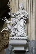 St Hubertus sculpture, 1689, Sint-Jacobskerk, Liege