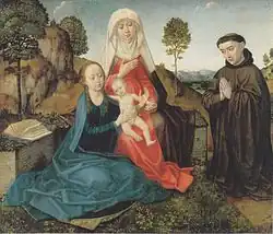 The Virgin and Child with a Franciscan Founder, Hugo van der Goes, c. 1475