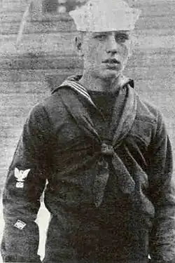 Grainy photograph of Bogart as a young sailor