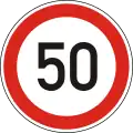 C-033-50 Speed limit (50 km/h)