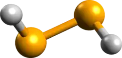 Hydrogen diselenide’s ball and stick model