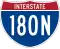 Interstate 180N marker