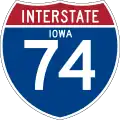 Interstate 74 marker