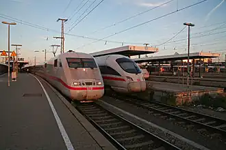 3 ICE-Trains on platform 5, 6 and 7