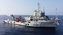 INS Nireekshak (A15) entering Mangalore port.